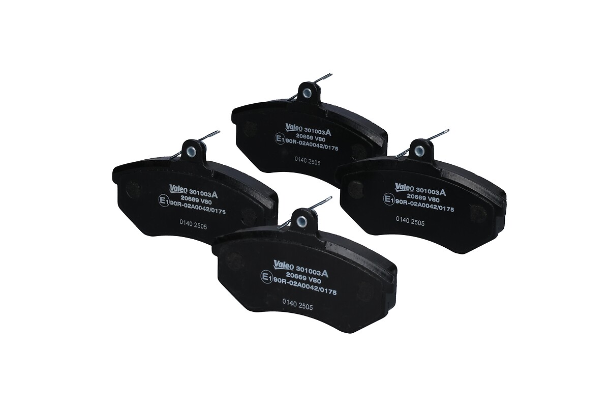 Jeu de 4 plaquettes de frein VALEO ref. 301003A